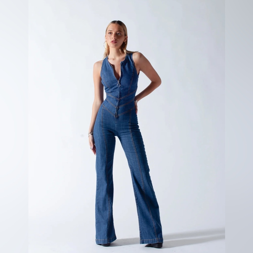Denim fitted jumpsuit from REVICE DENIM